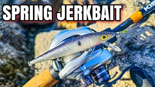 Old School Jerkbaits STILL WORK! (Spring Bank Fishing)