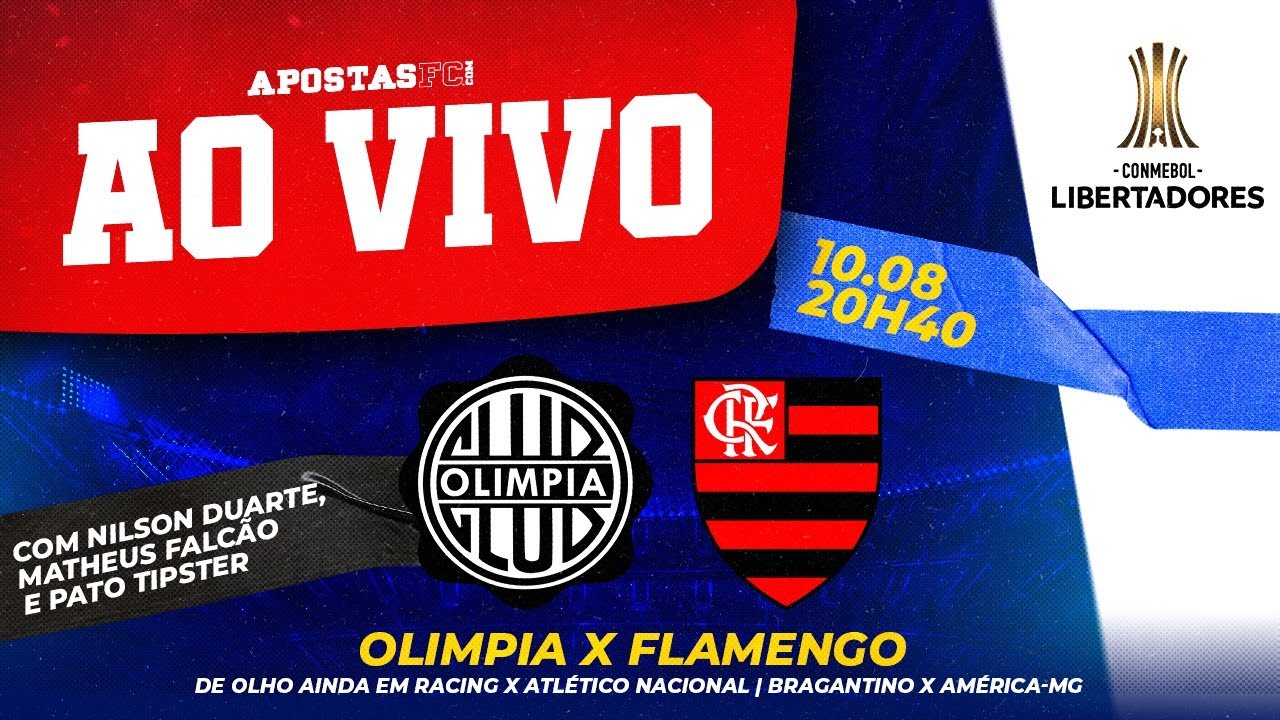 Flamengo x Olimpia: saiba onde assistir e prováveis escalações da partida  válida pela Libertadores!