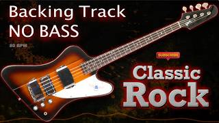 𝄢 Classic Rock Backing Track - No Bass - Backing track for bass. 80 bpm in Eᵐ. #backingtrack