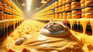 Cheesy King Cat  🧀 👑#ai #cat