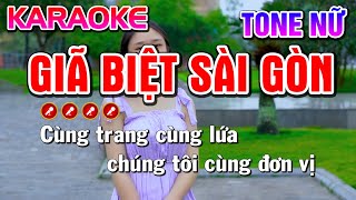 Giã Biệt Sài Gòn Karaoke Nhạc Sống Tone Nữ | Bến Tình Karaoke