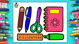 Amazing Stationary Tutorial | Learn How to draw & colour for kids & toddlers Cute Magic Bubble Arts