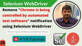 Remove "Chrome is being controlled by automated test software" notification using Selenium WebDriver screenshot 3