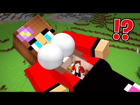 JJ Build House Inside Girl Giant in Minecraft - Maizen