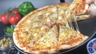 عمل بيتزاء خفيفه وسريعه زى المحلات وباجميع اصنافها  the best home made pizza