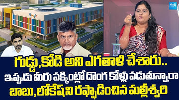 Naga Malleswari Counter to Chandrababu And Lokesh Over Visakha Google Data Center |@SakshiTVLIVE