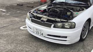 R34スカイライン 修復完了！ 後期顔になりました！ nissan skyline GT HR34