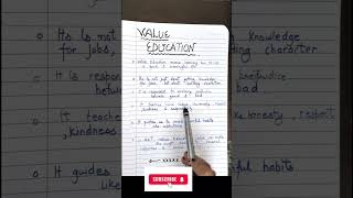 “Value Education: Meaning, Importance, and Role in Building Character” #shorts