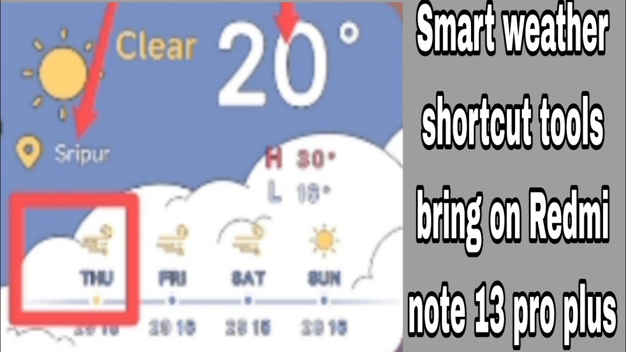 Smart weather shortcut tools bring on Redmi note 13 pro plus