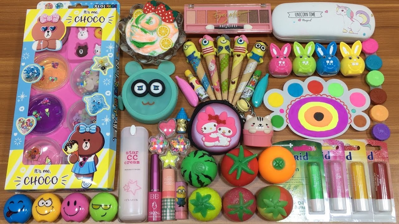 Mixing Random Things into Store Bought Slime !!! Slimesmoothie Relaxing Satisfying Slime Videos