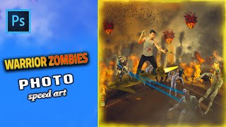 creating warrior zombies in photoshop photo manipulation speed art    boualam mb