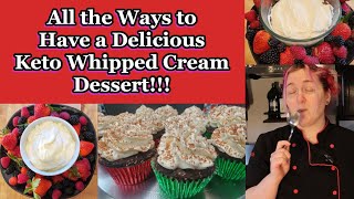 Stable Keto/Low Carb Whipped Cream Recipes- 3 Ways!!! Carbs In Heavy Whipping Cream