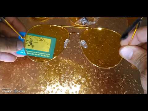 ღამის ხედვის სათვალე ავიატორი მძღოლებისთვის  UV400  amanatebi \u0026 prizebi