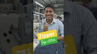 📌 Title: Zipper Top Stitch Sewing Process | Garment Production Skills | Industrial Sewing Machine