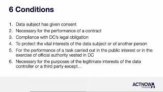 GDPR Essentials Part 2 - The First Data Protection Principle