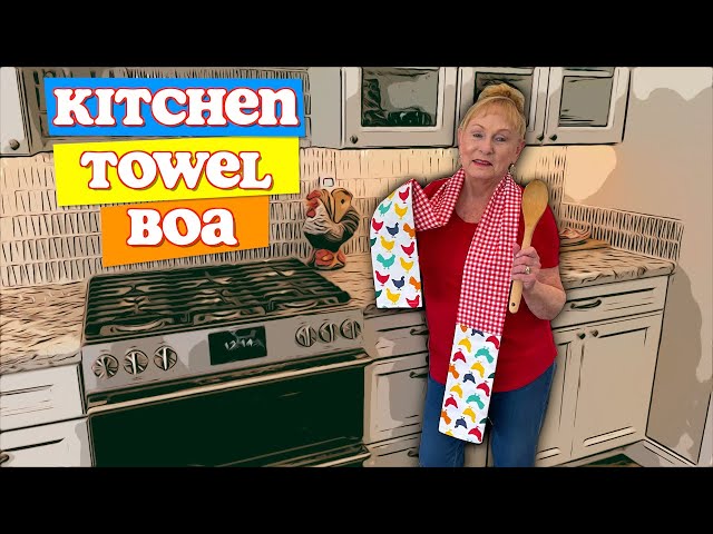 How To Make A Kitchen Boa Towel Scarf For Beginners! – Beginner Sewing  Projects