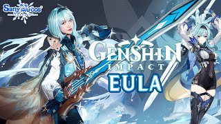 【SanyMuCos】Genshin Impact Eula Cosplay Costume Premium Edition Detail Show