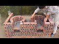 DIY Traditional Firewood Stove - Build Bouble Kitchen Easy From Brick and Cement