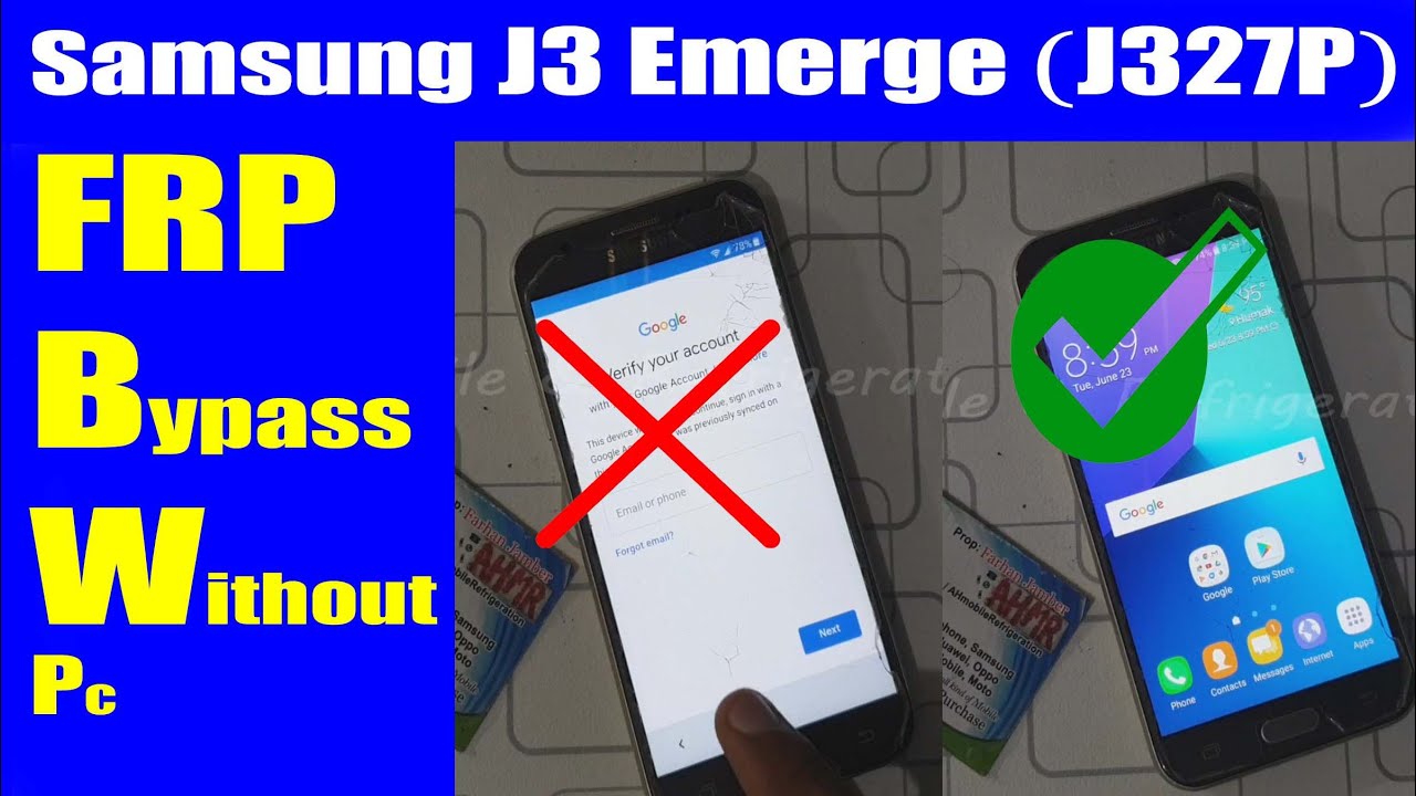 Samsung J3 Emerge J327P U4 FRP Bypass Google Account Without PC