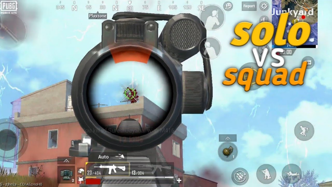 Pubg mobile lite solo vs squad gameplay - YouTube