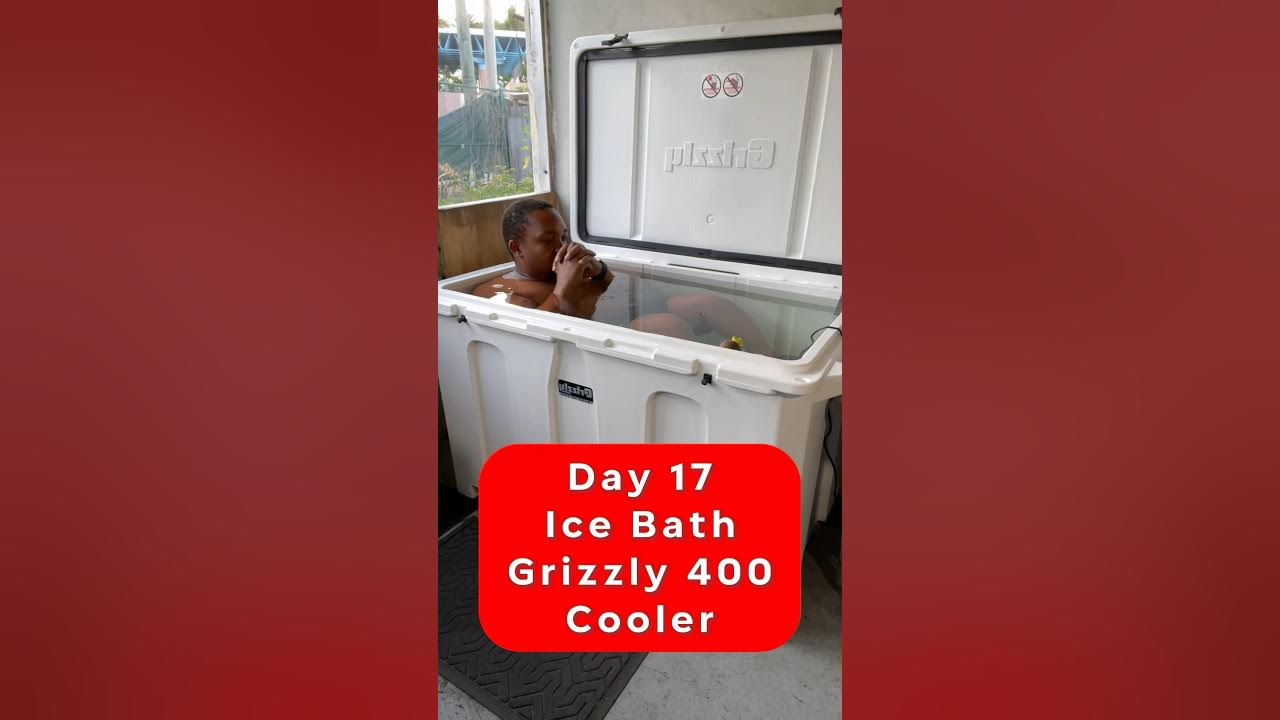 Day 17 Ice Bath Cold Plunge in the Grizzly 400 Cooler icebath 