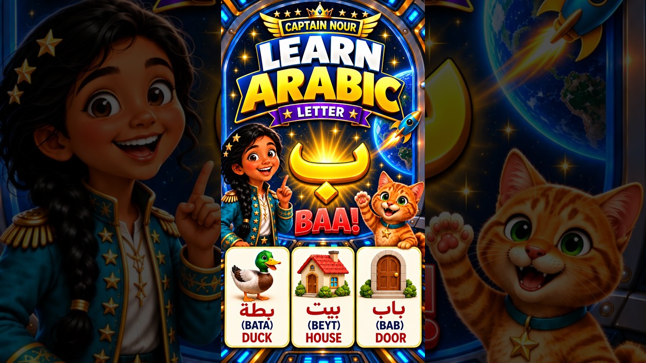 Learn Arabic Letter ب BAA and 3 Easy Arabic Words for Beginners #arabic  #learnarabic