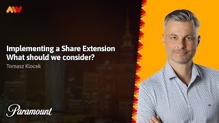 Tomasz Klocek – Implementing a Share Extension - what should we consider? | MOBILE WARSAW #95