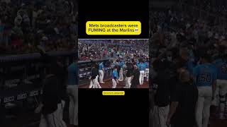Mets broadcasters weee FUMING at the Marlins💀 #mlb #baseball #newyorkmets #mets #newyork #mad
