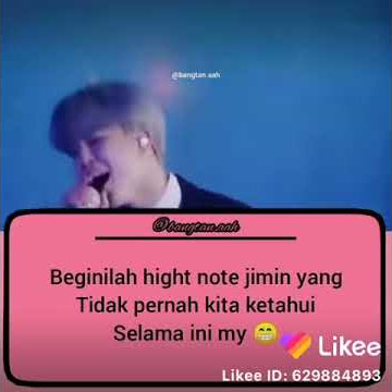Suara Jimin dengan nada tinggi 😍