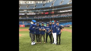 Toronto blue jays - the trews throw out opening pitch august 24, 2018.
vs philadelphia phillies.