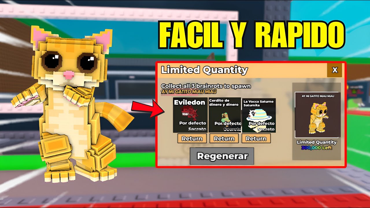 ¡RÁPIDO! ¡Truco Para Conseguir Fácil al AY MI GATO MIAU MIAU en Steal a Brainrot! (Roblox)