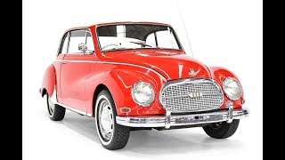 DKW F93 Coupe 1957
Full receipted restoration of this vehicle
A design later to be adopted by competitors
Introduction of the 900cc engine
Import approval documents
Original owners guide/service and parts manual
Imported by Mercedes Benz Australia, the DKW F93 was the last model release in the legendary and innovative 3=6 range. First launched in 1953, the 3=6 received its name from the pioneering West Germans at Auto Union as a marketing tactic for how the F93 utilises a two-stroke 3-cylinder engine, to produce similar performance to other manufacturers’ models by using a traditional four-stroke 6-cylinder construction.
In keeping tradition with its predecessors, the F93 was a front engine, front wheel drive layout, with the engine located directly over the front axle to save weight with a shorter driveshaft. This is the same layout their successors at Audi would later adopt. The 896cc engine produced 40bhp with a top speed of 123km/h linked to a 4-speed manual gearbox.
Riding on stylish white wall tyres, the vehicle reflects an older restoration, having been repainted and receiving new interior trim some time ago.
The vehicle is in fine working order. Today it presents in overall excellent condition and comes with a history file including its original DKW F93 Coupe 1957