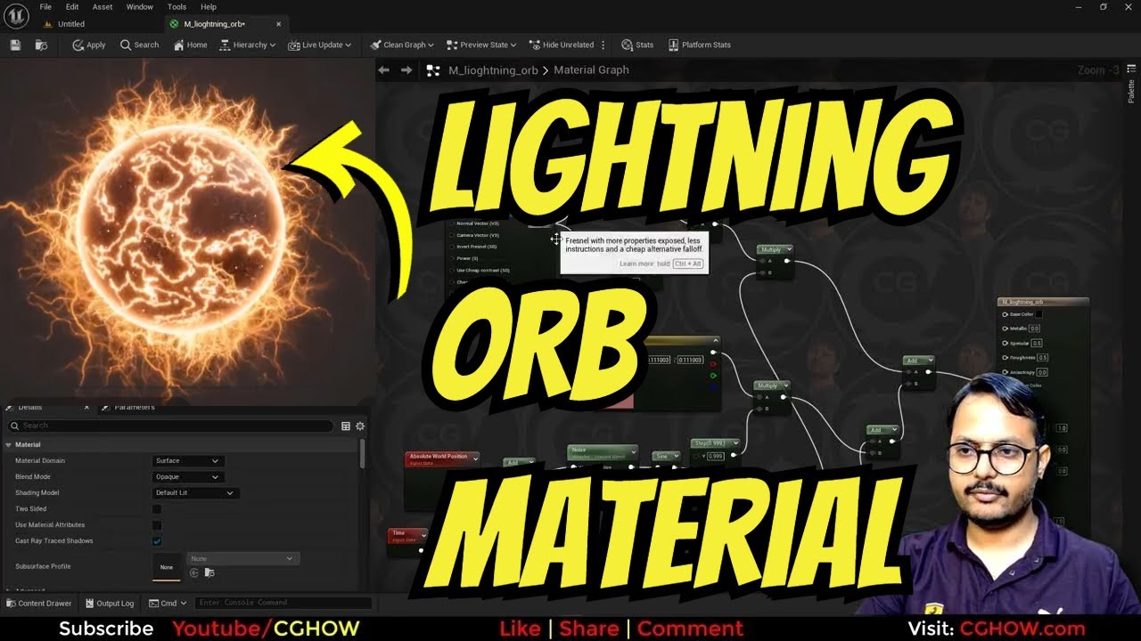 Материал «молния ORB» в Unreal Engine 5