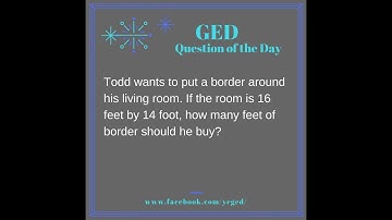 GED® Math Prep: Perimeter Word Problem Example 2