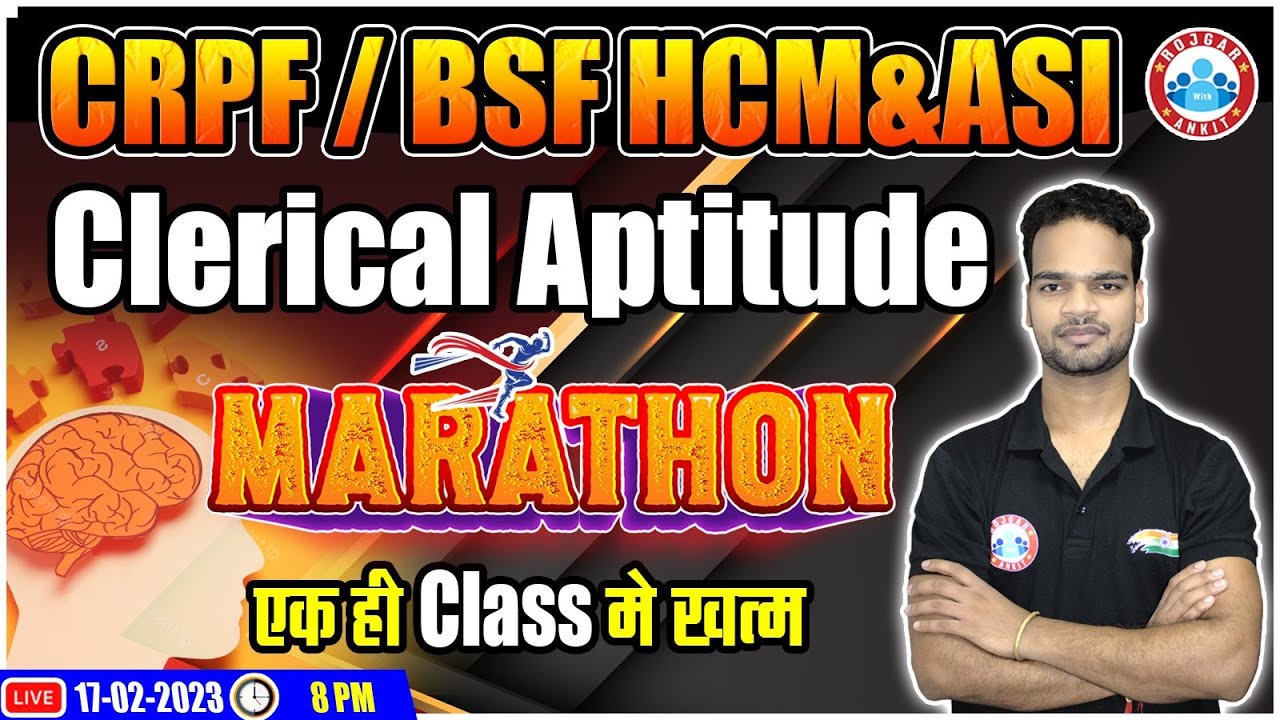 crpf-clerical-aptitude-marathon-bsf-hcm-asi-clerical-aptitude-complete-clerical-aptitude