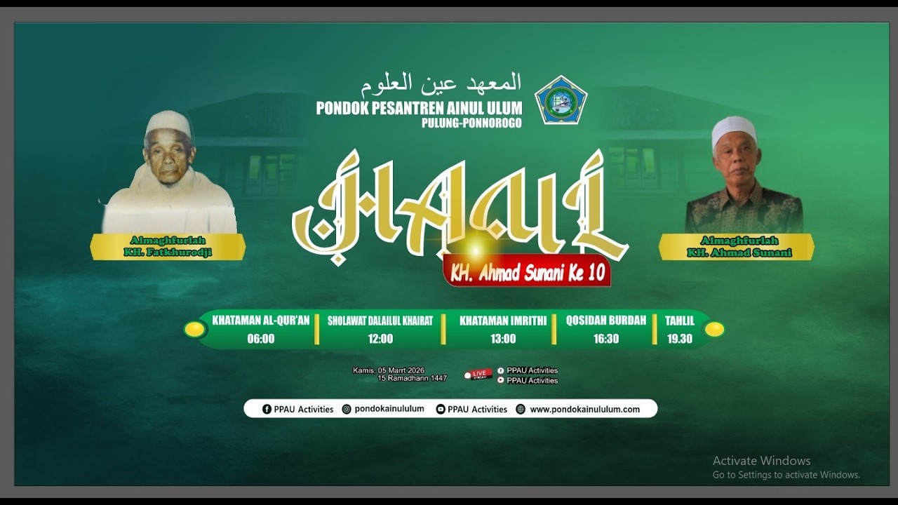 🔴Live Haul KH. Ahmad Sunani Ke 10 Pondok Pesantren Ainul Ulum Pulung Ponorogo