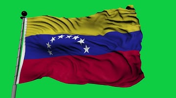 🚩Venezuela Flag Waving  | GREEN SCREEN & CHROMA MATTE🚩