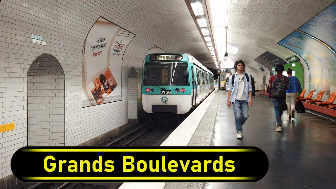 Metro Station Grands Boulevards - Paris 🇫🇷 - Walkthrough 🚶