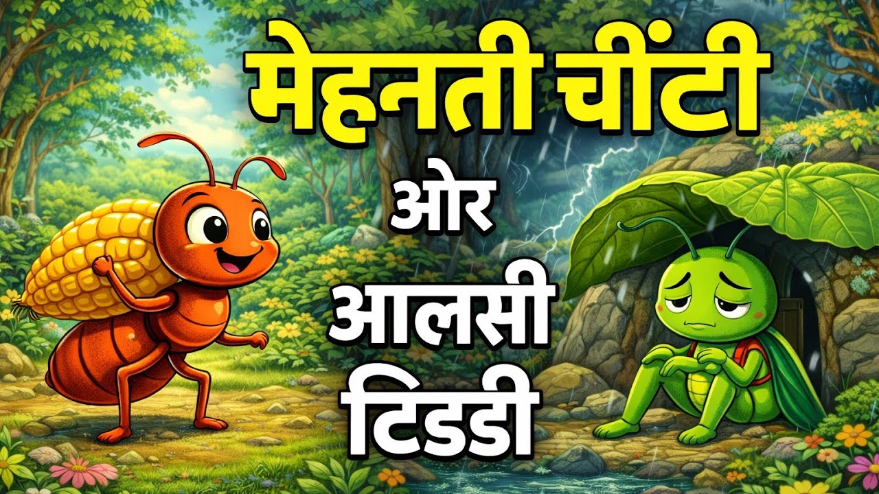 मेहनती चींटी और आलसी टिड्डी | बच्चों की नैतिक कहानी | Ravi Ki Kahaniyan