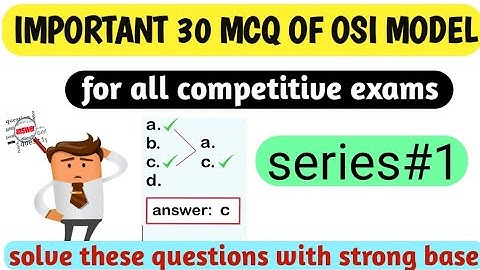 Day 1:-OSI Model Mcqs | ISO-OSI Model Mcqs |Computer Network | Important mcqs of OSI model in hindi