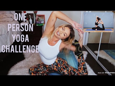 one person yoga challenge - YouTube