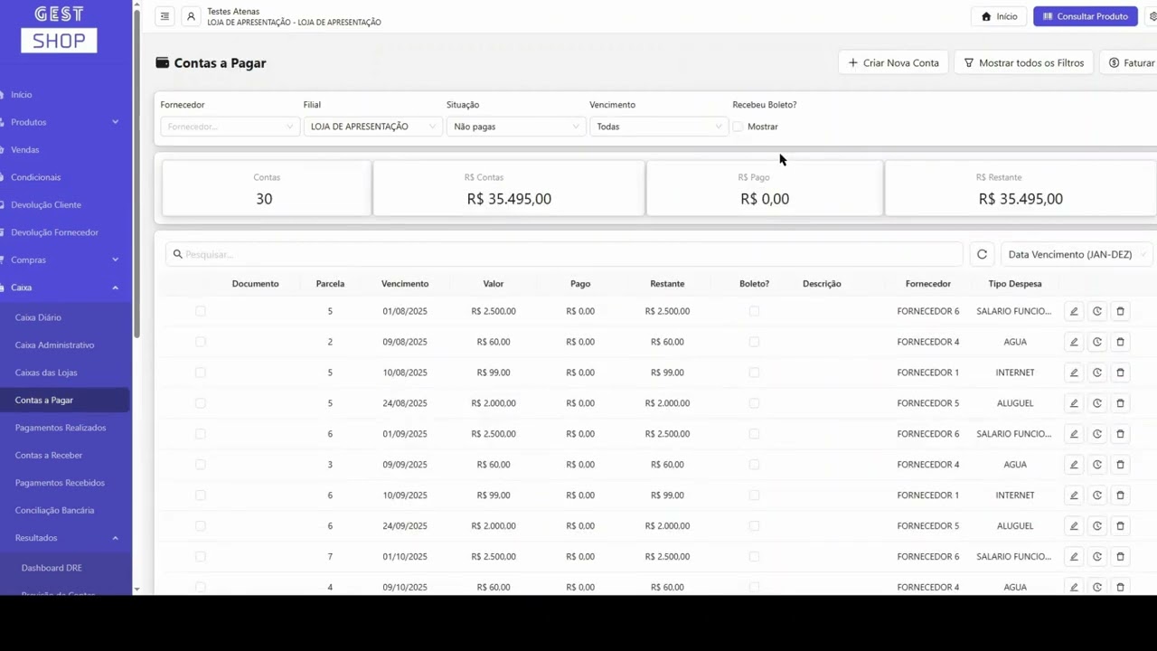 Demonstração do sistema GestShop em vídeo