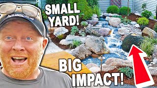 Their Yard Is GONE!  Small Yard Garden Pond FULL BUILD!