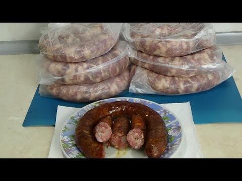 домашняя мясная колбаса под заморозку