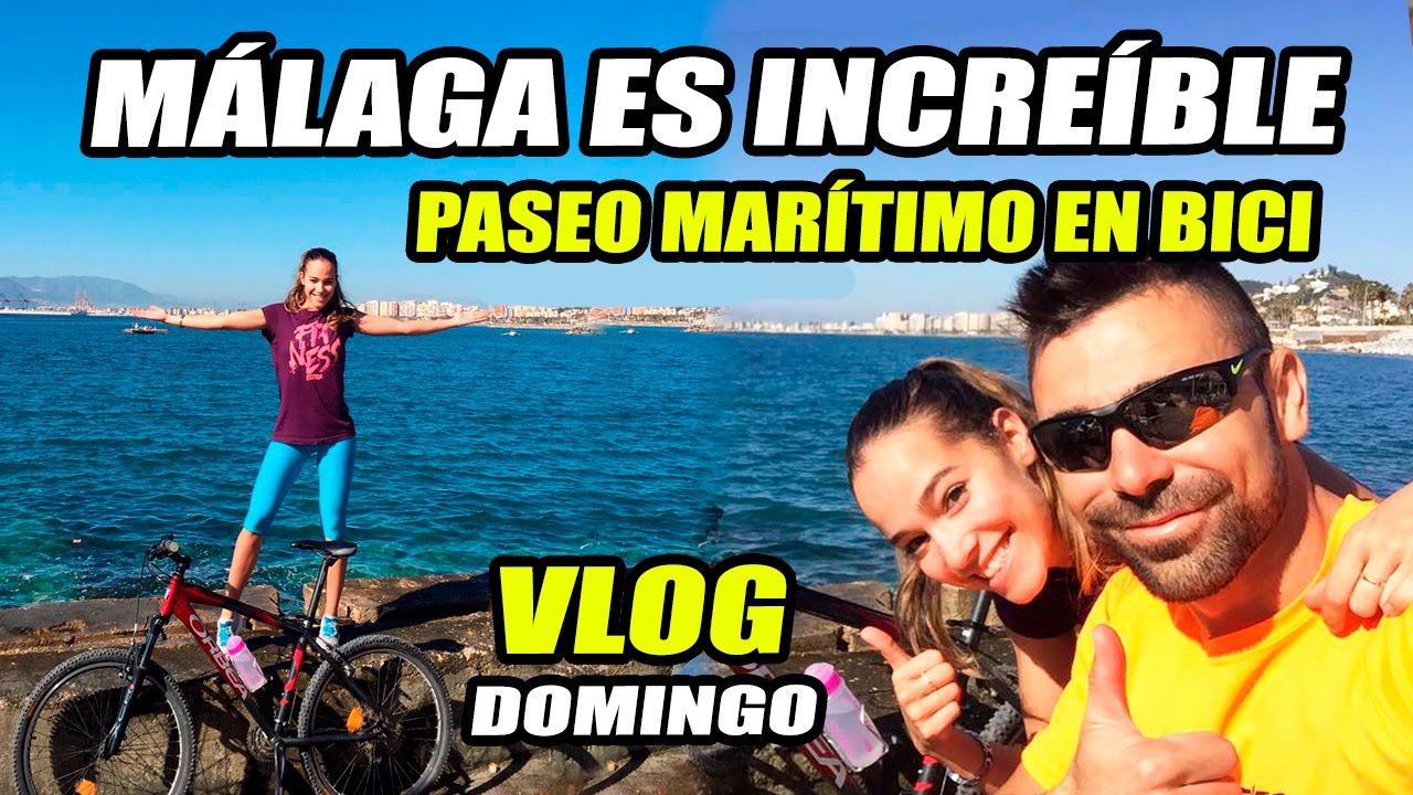 MÁLAGA ES INCREÍBLE || PASEO MARITIMO EN BICI || VLOG UN DOMINGO CUALQUIERA dieta de la luna