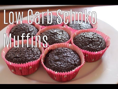 Schokolade-Kokos-Muffins (Low-Carb Rezept). 