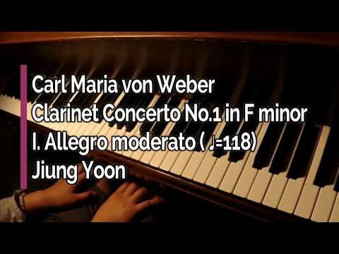 Piano Part- Weber, Clarinet Concerto No.1 in F minor, Op.73, I. Allegro moderato, ♩=118