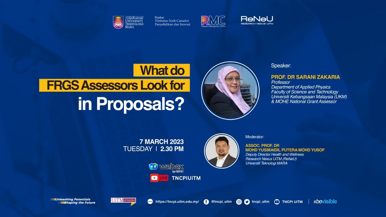 FRGS 2023 RESEARCH WEBINAR SESSION | What Do FRGS Assessors look For in ...