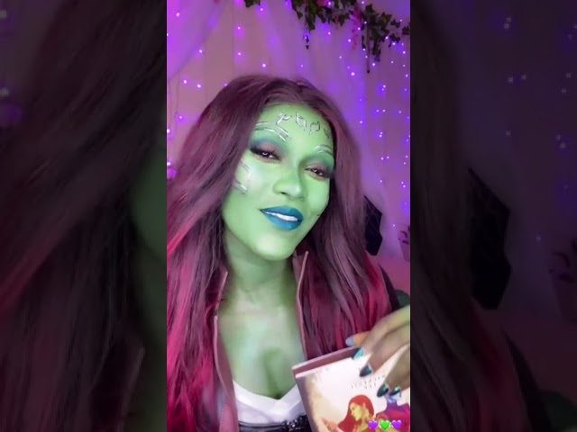 Gamora and Nebula 🥰💜💚 #gamora #nebula #cosplay