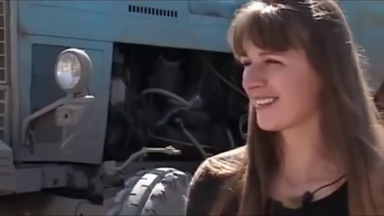 Women Tractor Drivers Modern Hay Bale Handling Technology Agriculture Equipment Machines Harvester